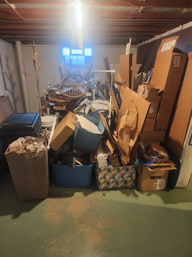 Roll-off dumpster container at job site for 20 Yard Dumpster Rental in Whiteland